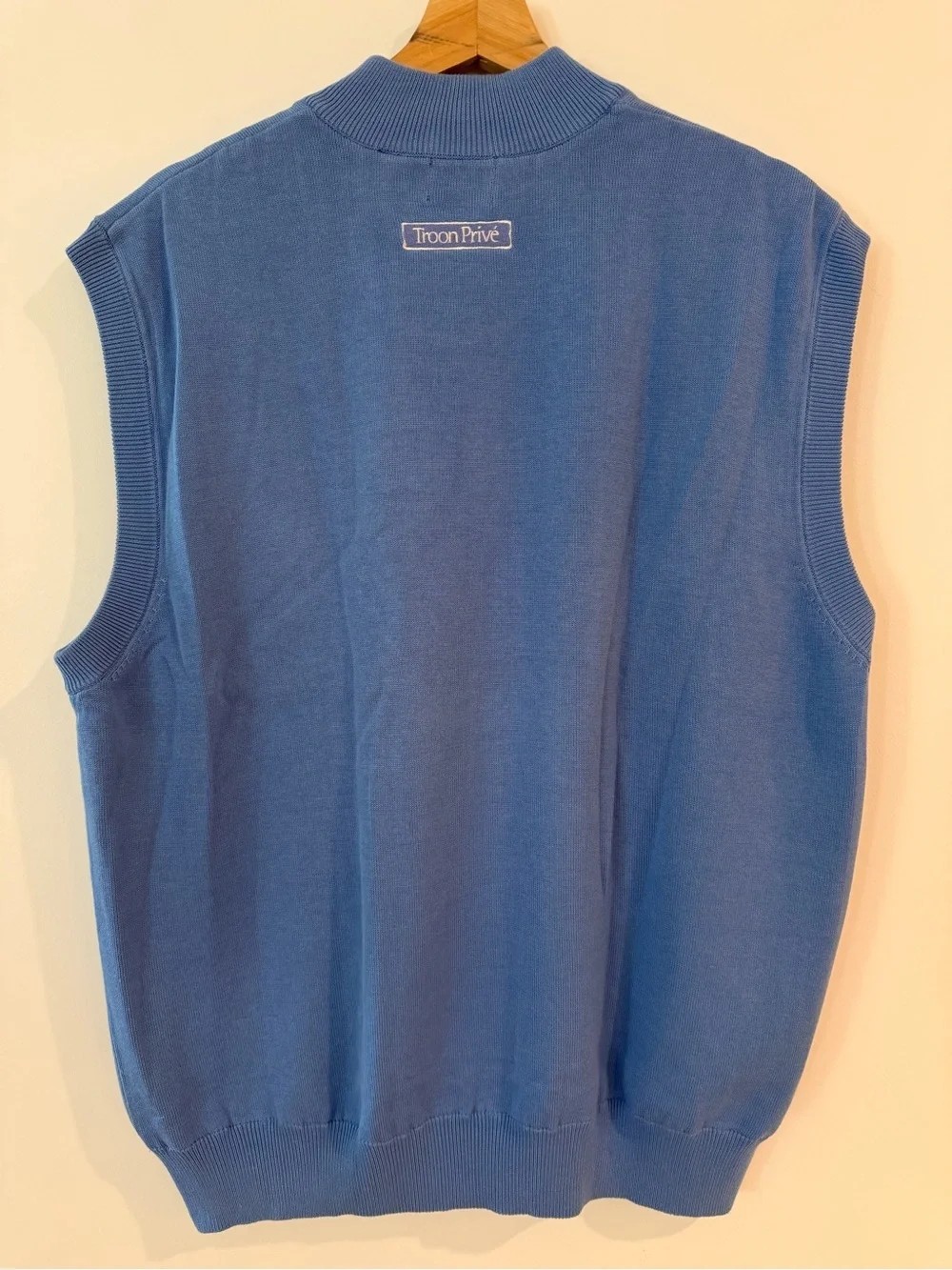 Greg Norman Brynwood Country Club Lined 1/4 Zip Golf Sweater Vest Blue Men's L